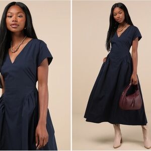 LULUS  Casual Brunch Vacation Resort Farmers Market Picnic Midi Dress